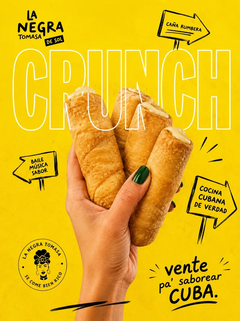 Campaña Crunch sobre el amarillo de la casa