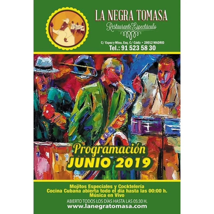 Cartel de La Negra Tomasa antes del proyecto
